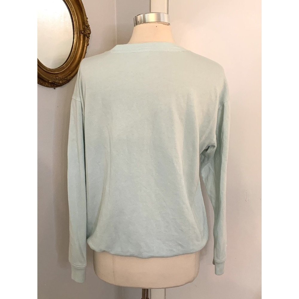 Victoria’s Secret Pastel Blue Pink PullOver Sweatshirt S M Spell out Preppy - Picture 10 of 11